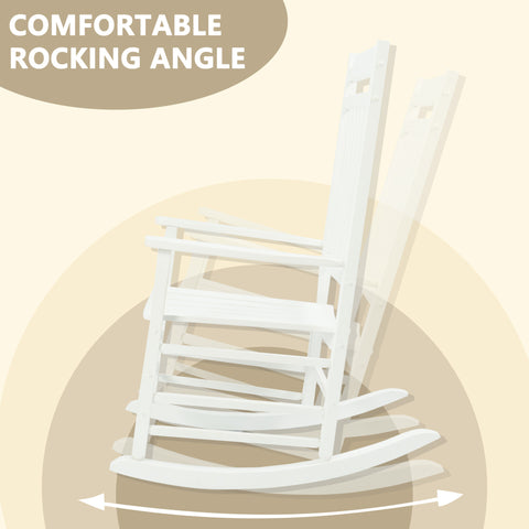 Kozyard wooden rocking chair showcasing a smooth and comfortable rocking angle, crafted from durable wood, ideal for relaxing on patios, porches or garden seating areas.
