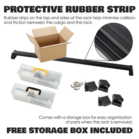 kozyard Tesla Cybertruck Heavy-Duty Bed Rack, Protective Anti-Vibration Rubber Strips, Full Extruded Aluminum Construction, Includes Dual Free Storage Boxes, Vehicle-Molded Perfect Fit

