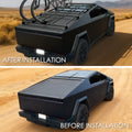 kozyard Tesla Cybertruck Heavy-Duty Bed Rack, Before & After Installation View, Full Aluminum Cargo Carrier, Vehicle-Molded Perfect Fit, Max 900 lbs Load Capacity
