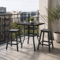 kozyard outdoor bar table dimensions, square patio bar height table with reinforced metal frame, 35 5/8" tabletop, 39 3/4" height
