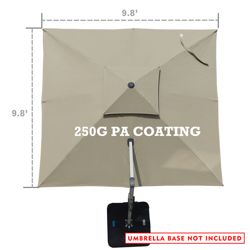 Kozyard Roma cantilever offset umbrella 10'×10' (5 Color Options)