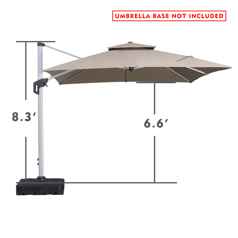 Kozyard Roma cantilever offset umbrella 10'×10' (5 Color Options)