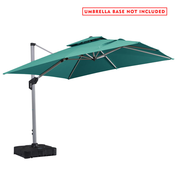 Teal Cantilever Patio Umbrella (Base Not Included)
A teal cantilever patio umbrella with a note that the umbrella base is not included. Keywords: cantilever patio umbrella, teal umbrella, umbrella base not included
