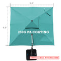 9.8' Teal Patio Umbrella with 250G PA Coating (Base Not Included)
A 9.8 - foot teal patio umbrella featuring 250G PA coating, with a note that the umbrella base is not included. Keywords: patio umbrella, 250G PA coating, umbrella base not included
