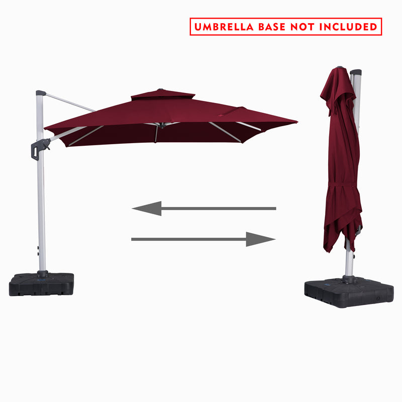 Kozyard Roma cantilever offset umbrella 10'×10' (5 Color Options)