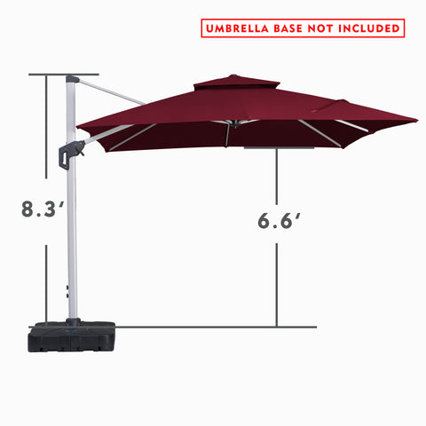 Kozyard Roma cantilever offset umbrella 10'×10' (5 Color Options)