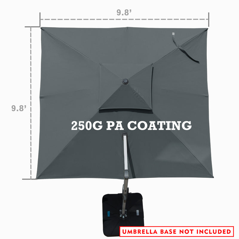 Kozyard Roma cantilever offset umbrella 10'×10' (5 Color Options)