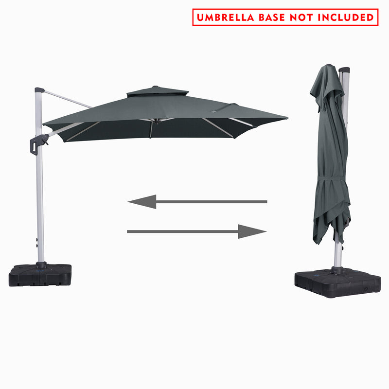 Kozyard Roma cantilever offset umbrella 10'×10' (5 Color Options)