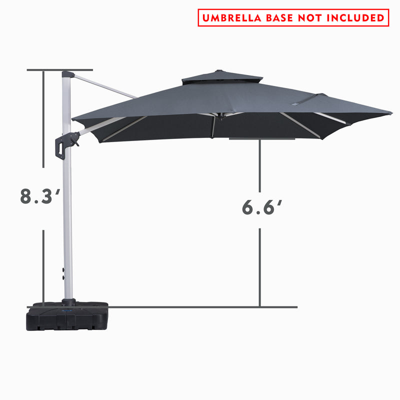 Kozyard Roma cantilever offset umbrella 10'×10' (5 Color Options)
