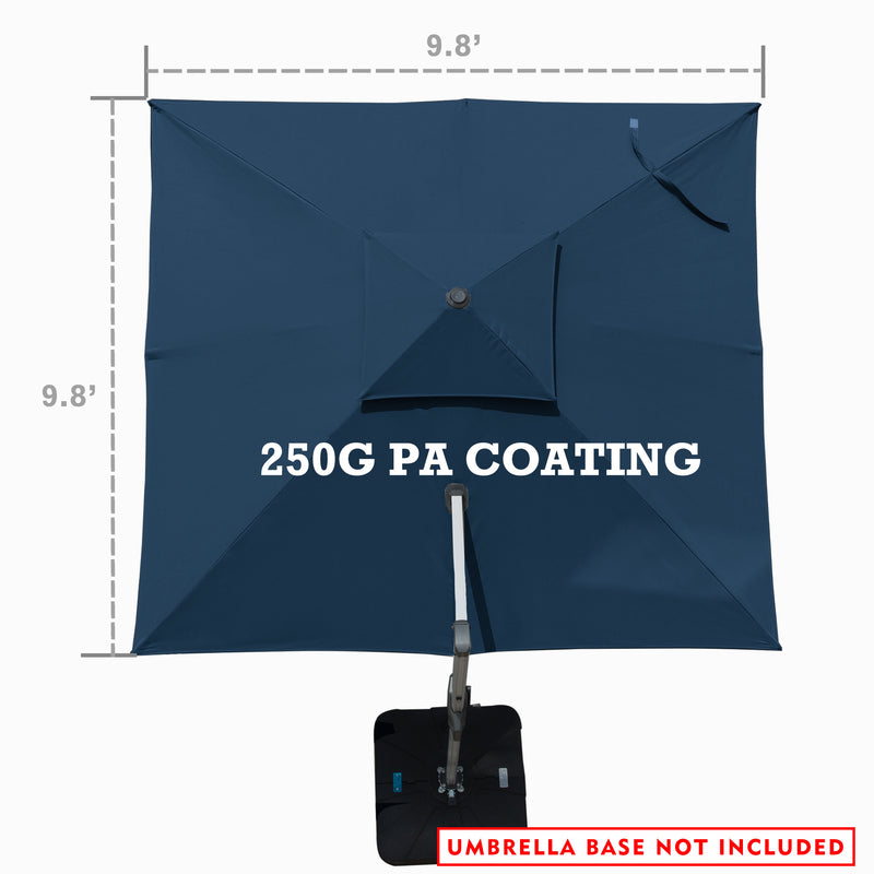 Kozyard Roma cantilever offset umbrella 10'×10' (5 Color Options)