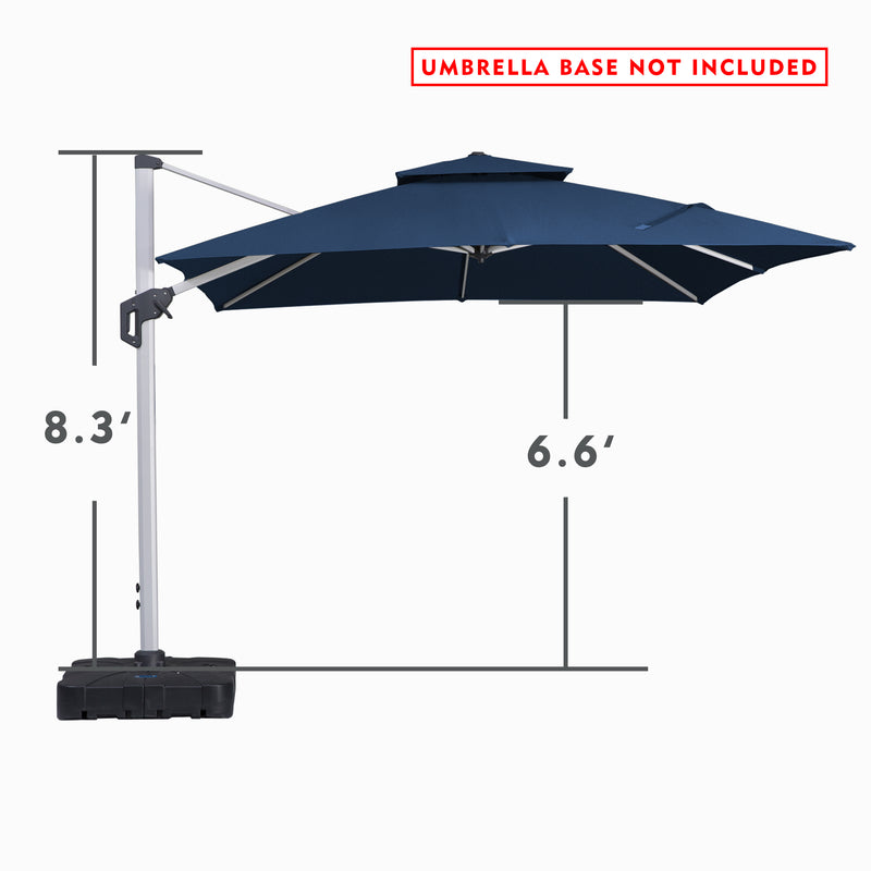 Kozyard Roma cantilever offset umbrella 10'×10' (5 Color Options)