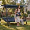 Kozyard outdoor swing chair video showcasing a comfortable and stylish patio swing designed for backyard, porch, deck and garden relaxation. Featuring durable outdoor construction, supportive seating and a smooth swinging experience, this Kozyard patio furniture piece is ideal for lounging, reading and everyday outdoor living, adding functional comfort and modern style to residential outdoor spaces.
