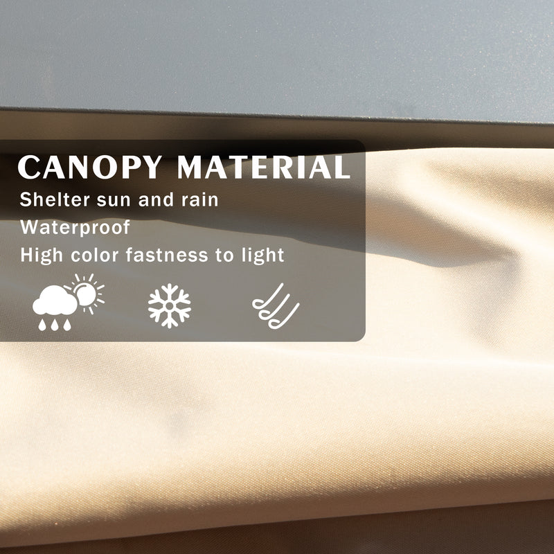 Kozyard Morgan Outdoor 10'x13' Pergola Sun Shade Canopy (4 Color Options)