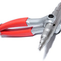 Title: HVAC Flaring Tool with Red Handles
Alt Text: HVAC flaring tool with red handles and adjustable head for pipe flaring in refrigerant systems.
Keywords: HVAC flaring tool, red handles, pipe flaring, refrigerant systems, adjustable head