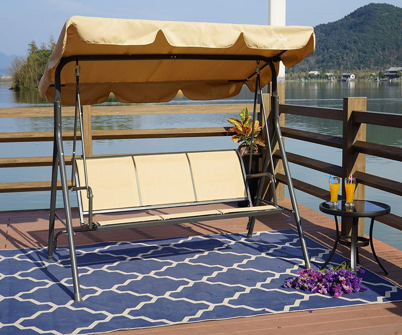 Kozyard brenda 3 person outdoor patio swing cheap