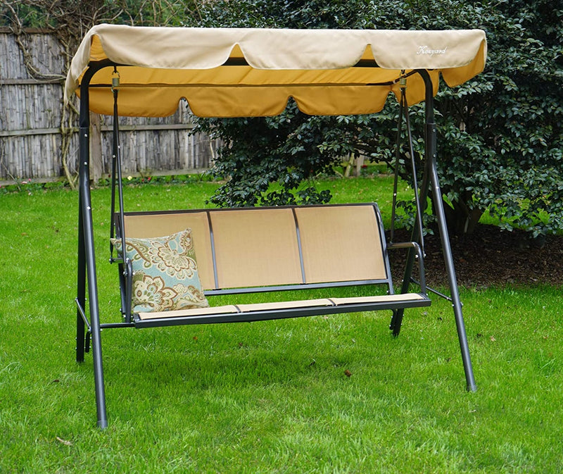 Kozyard brenda 3 person outdoor patio swing best sale