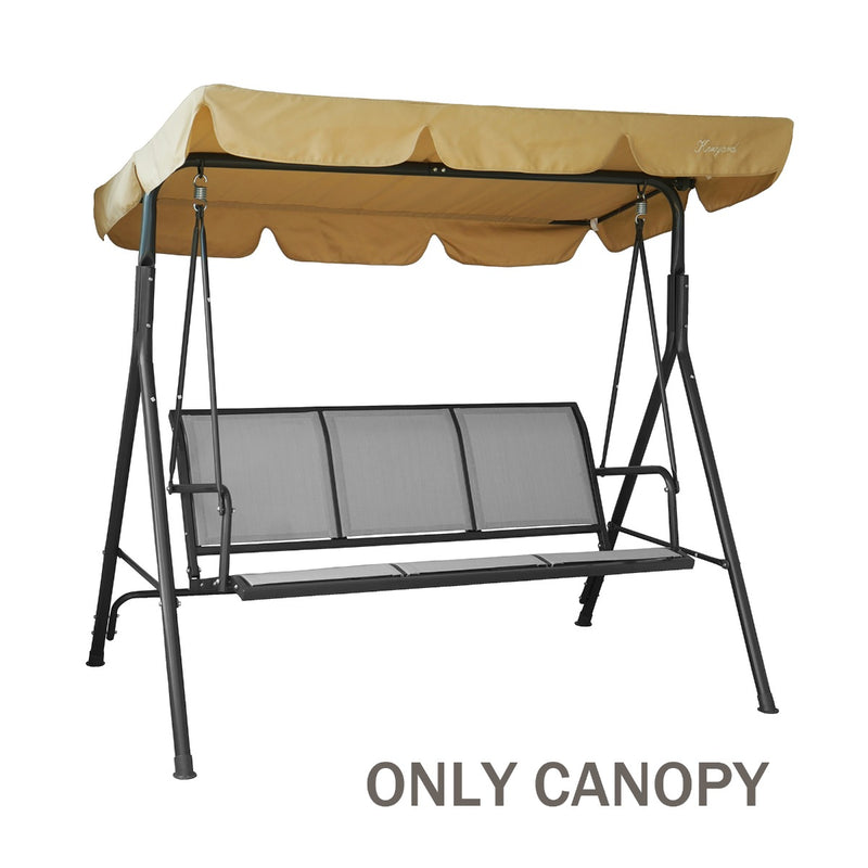Kozyard Belle 3 Person Outdoor Patio Swing -Only Canopy Fabric (Beige, Blue, Red)