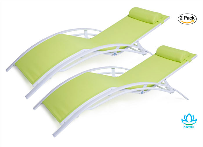 Kozyard KozyLounge Elegant Patio Reclining Adjustable Chaise Lounge（6 Options）