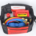 KOZYVACU vacuum pump kit packed in a carrying bag with manifold gauge, hoses, and user guide. KOZYVACU vacuum pump, carrying bag, manifold gauge, hoses, user guide, HVAC tool.
KOZYVACU Vacuum Pump Kit with Carrying Bag and Manifold Gauge. KOZYVACU vacuum pump, carrying bag, manifold gauge, hoses, user guide, HVAC tool.




