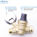 RVQUA Water Pressure Regulator with Material Features
An RVQUA water pressure regulator highlighting a stainless steel gauge housing and C46500 lead - free brass body. Keywords: RVQUA regulator, stainless steel housing, lead - free brass
