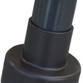 A close - up image of the black rubber foot of an outdoor hammock's metal frame. The foot is designed to provide stability and protect the surface underneath.Black Rubber Foot for Outdoor Hammock Frame. outdoor hammock, hammock frame, rubber foot, stability.