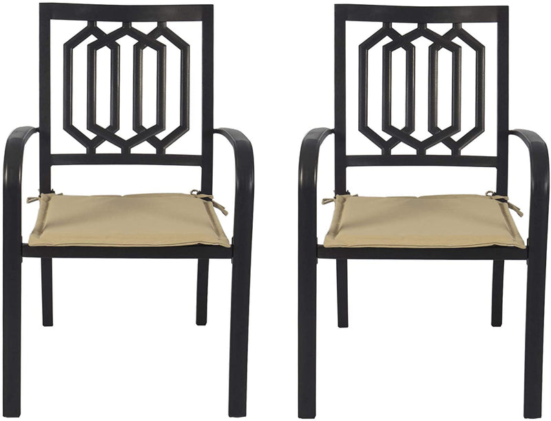 Kozyard Villa Outdoor Patio Dining Table Sets-Wrought Iron Chair