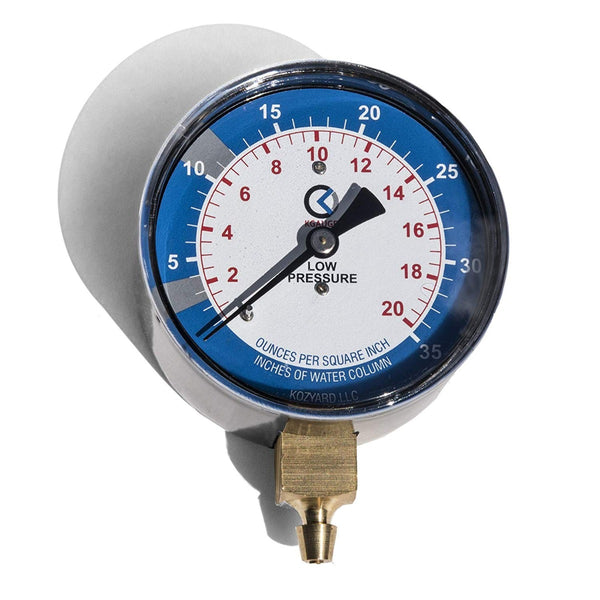 Pressure Gauge Readings: 15-30 PSI, Low Pressure Indicator. Pressure gauge showing readings from 15 to 30 PSI with a low pressure warning. Pressure gauge, PSI readings, low pressure indicator, water column measurement, industrial pressure meter. Image of a pressure gauge displaying readings between 15-30 PSI, highlighting a low pressure warning for industrial or mechanical systems.