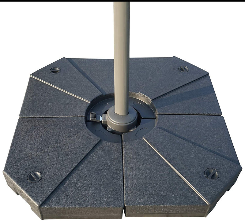 Kozyard Outdoor Large Umbrella Base/Stand Heavy Duty Universal Design for Weighted Commercial or Residential Patio & Deck Big Mobile Sun Shade
