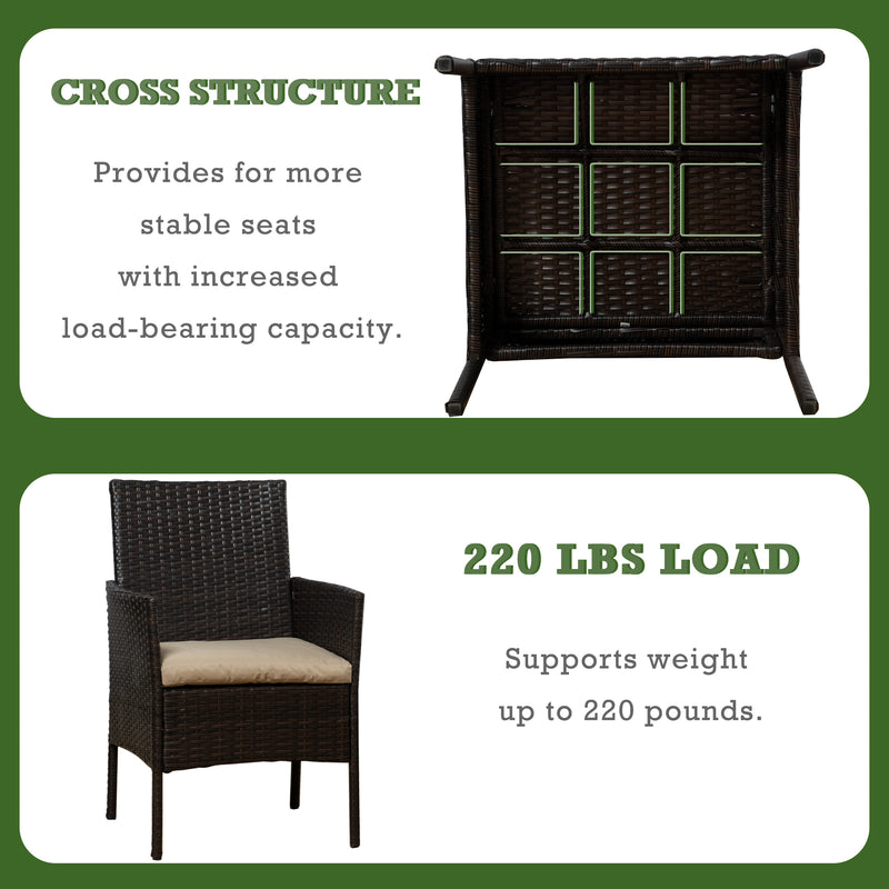 Sturdy Wicker Chair with Cross Structure
alt text：An informative graphic highlighting the features of a wicker chair, including its cross - structure for stability and a load - bearing capacity of up to 220 lbs. Keywords: wicker chair, cross structure, load - bearing capacity