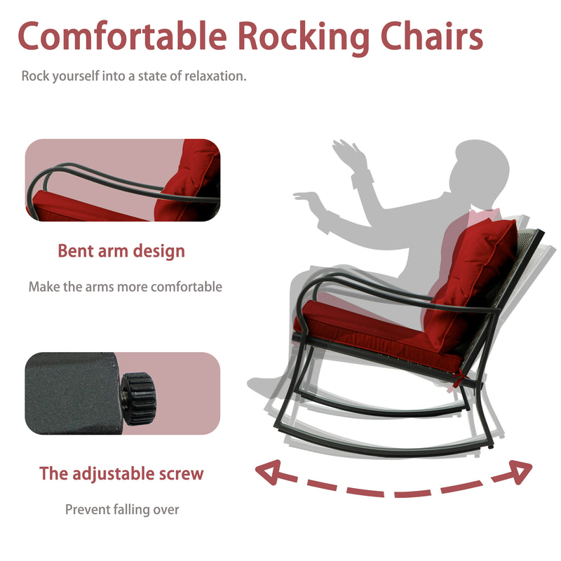 Kozyard Preciado Metal 2 - Person Seating Group with Cushions (3 Color Options)
