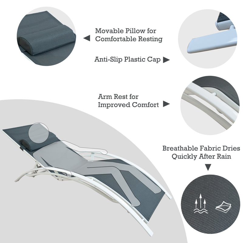 KOZYARD Outdoor Lounge Chair Features Highlight
alt text：Infographic showcasing key features of KOZYARD outdoor lounge chair, including movable pillow, anti - slip cap, arm rest, and breathable fabric. Keywords: KOZYARD, lounge chair features, comfort, breathability
