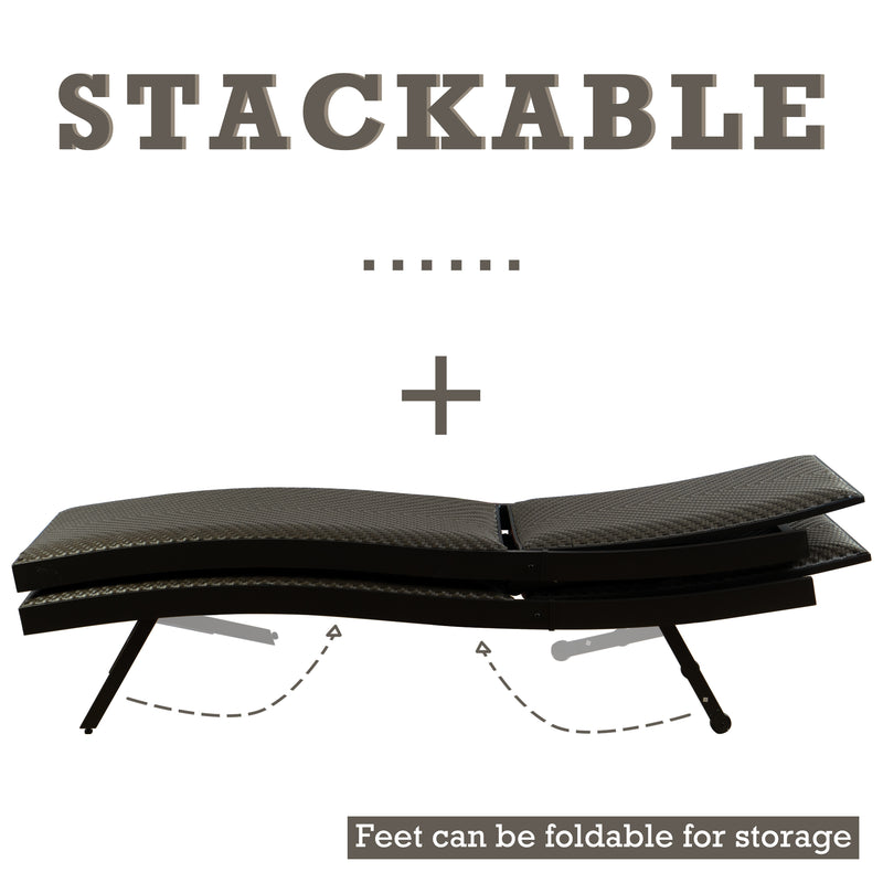 Space - Saving Stackable Lounge Chair
alt text：A stackable lounge chair with foldable feet for easy storage, emphasizing its space - saving design. Keywords: stackable lounge chair, foldable feet, space - saving
