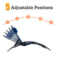 Lounge Chair with 5 Adjustable Positions
alt text：An illustration demonstrating a lounge chair with five adjustable positions, highlighting its versatility for different relaxation needs. Keywords: lounge chair, 5 adjustable positions, versatility
