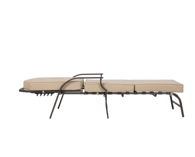 Kozyard Maya Outdoor Chaise Lounge Weather Rust Resistant Steel Chair with Polyester Fabric Cushion 3 Color Options