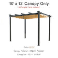 10' x 12' Beige Polyester Canopy for Pergola (Frame Not Included)
A 10' x 12' beige canopy made of 180g/m² polyester for pergola, with note that pergola frame is not included. Keywords: pergola canopy, 10' x 12', beige polyester
