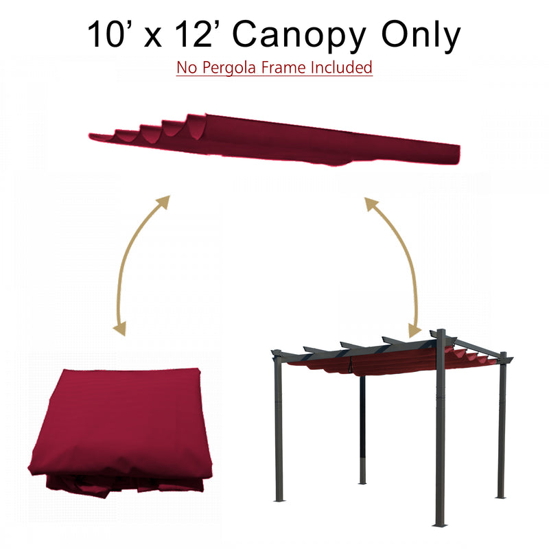 Kozyard Morgan Outdoor 10'x12' Pergola Sun Shade Canopy（4 Color Options）