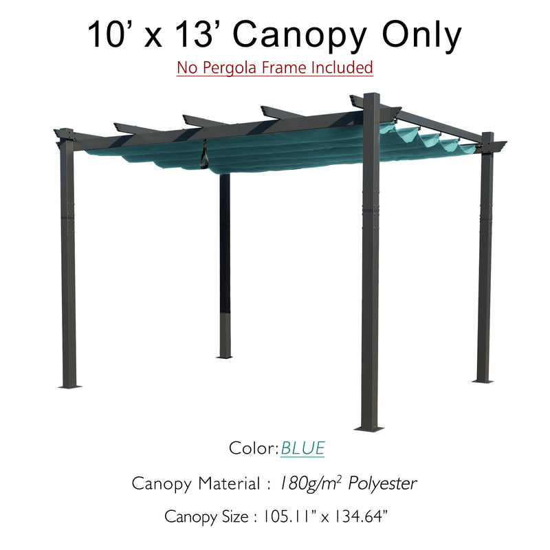 Kozyard Morgan Outdoor 10'x13' Pergola Sun Shade Canopy (4 Color Options)