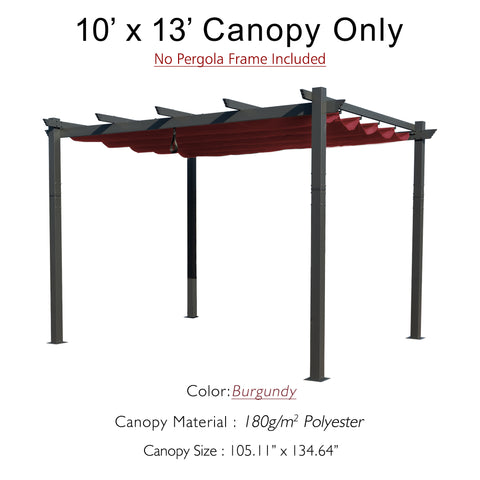 Kozyard Morgan Outdoor 10'x13' Pergola Sun Shade Canopy (4 Color Options), Only match Kozyard Brand, No return , No refund