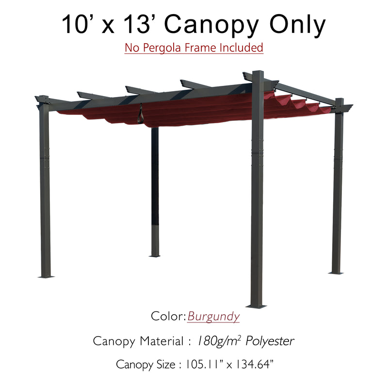 Kozyard Morgan Outdoor 10'x13' Pergola Sun Shade Canopy (4 Color Options)