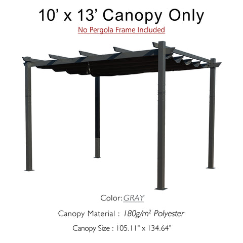 Kozyard Morgan Outdoor 10'x13' Pergola Sun Shade Canopy (4 Color Options), Only match Kozyard Brand, No return , No refund