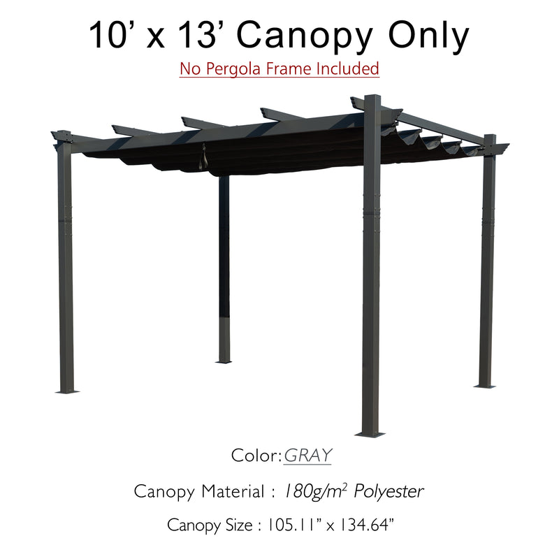 Kozyard Morgan Outdoor 10'x13' Pergola Sun Shade Canopy (4 Color Options)