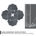 Diagram showing an outdoor umbrella's 360 - degree rotation feature for better shading control. Illustrations include top - down views of umbrellas in various positions and a side - view mechanism with a foot - operated control.
Visual guide of an umbrella's 360 - degree rotation system. The image displays multiple umbrella positions from above and a detailed drawing of the rotation mechanism's operation.“Outdoor Umbrella: 360 - Degree Rotation for Optimal Shading”
