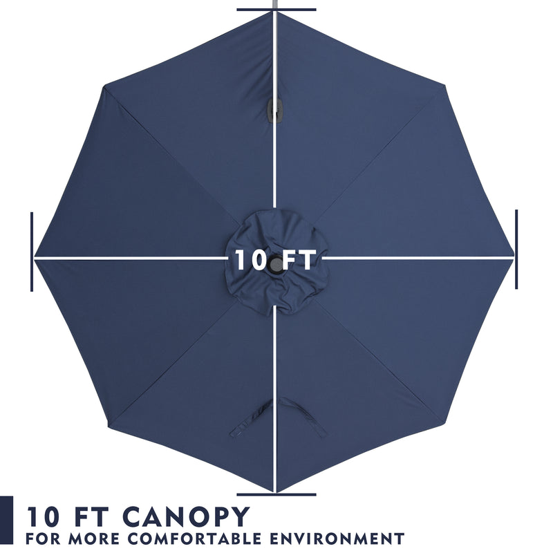 Top - down view of a 10 - foot navy blue patio umbrella canopy, designed to create a more comfortable outdoor environment.
A 10 - ft canopy of an outdoor umbrella shown from above, emphasizing comfort in the outdoor setting.“10 FT Patio Umbrella Canopy for Comfortable Outdoors”
“10 - Foot Canopy: Enhance Your Outdoor Comfort”10 ft umbrella canopy, patio umbrella, outdoor umbrella, comfortable outdoor environment, navy blue umbrella canopy
