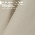 Close - up of a high - quality umbrella canopy fabric. Made of 240g/m² 100% polyester, it's UV rated, water - repellent, and fade - resistant.
Detailed view of an umbrella canopy material, highlighting its high - quality features: 240g/m² polyester, UV protection, water - repellency, and fade resistance.“High - Quality Umbrella Canopy: Polyester with UV & Water Resistance”，“Discover the Premium Umbrella Canopy: Fade - Resistant & Water - Repellent”umbrella canopy, high - quality canopy, 240g/m² polyester,