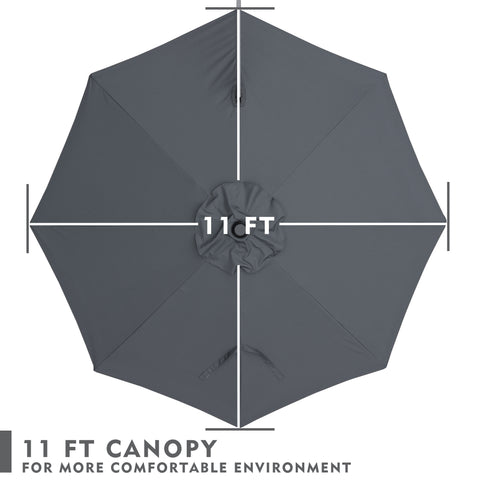 Top - down view of a 11 - foot gray patio umbrella canopy, designed to create a more comfortable outdoor environment.
A 11 - ft canopy of an outdoor umbrella shown from above, emphasizing comfort in the outdoor setting.“10 FT Patio Umbrella Canopy for Comfortable Outdoors”
“11 - Foot Canopy: Enhance Your Outdoor Comfort”11 ft umbrella canopy, patio umbrella, outdoor umbrella, comfortable outdoor environment, gray umbrella canopy
