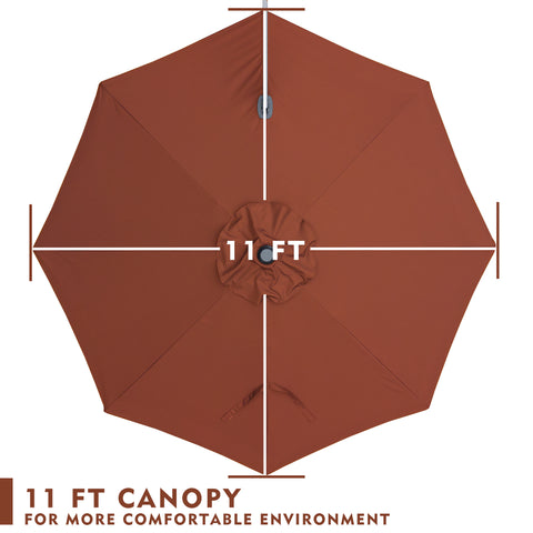 Top - down view of a 11 - foot red patio umbrella canopy, designed to create a more comfortable outdoor environment.
A 11 - ft canopy of an outdoor umbrella shown from above, emphasizing comfort in the outdoor setting.“11 FT Patio Umbrella Canopy for Comfortable Outdoors”
“11 - Foot Canopy: Enhance Your Outdoor Comfort”11 ft umbrella canopy, patio umbrella, outdoor umbrella, comfortable outdoor environment, red umbrella canopy
