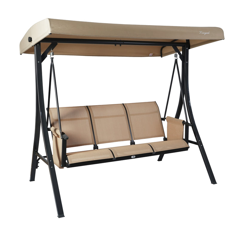 Kozyard Brenda 3 Person Outdoor Deluxe Patio Swing- Only Canopy Fabric (Beige, Red, Taupe, Grey)  Beige color is Pre-order, shipment is end of April.