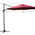 A side - view diagram of a red cantilever patio umbrella with precise measurements. The height from the base to the top of the pole is 100.4 inches, the height from the base to the connection point of the canopy is 96.7 inches, and the width of the canopy is 116 inches. Red Cantilever Patio Umbrella: Detailed Dimensions. Outdoor Offset Umbrella: Size Specifications in Inches. red patio umbrella, cantilever umbrella, outdoor umbrella, umbrella dimensions, 100.4 - inch height, 96.7 - inch height, 116'