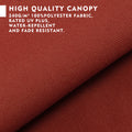 Close - up of a high - quality umbrella canopy fabric. Made of 240g/m² 100% polyester, it's UV rated, water - repellent, and fade - resistant.
Detailed view of an umbrella canopy material, highlighting its high - quality features: 240g/m² polyester, UV protection, water - repellency, and fade resistance.“High - Quality Umbrella Canopy: Polyester with UV & Water Resistance”，“Discover the Premium Umbrella Canopy: Fade - Resistant & Water - Repellent”umbrella canopy, high - quality canopy, 240g/m² polyester,