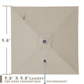 Title: 9.8' x 9.8' Beige Patio Umbrella Canopy for Outdoor Comfort
Alt Text: Beige patio umbrella with a 9.8' x 9.8' square canopy, designed for a comfortable outdoor environment.
Keywords: 9.8x9.8 patio umbrella, beige umbrella canopy, outdoor shade, square patio umbrella, comfortable patio shade, garden umbrella, outdoor decor